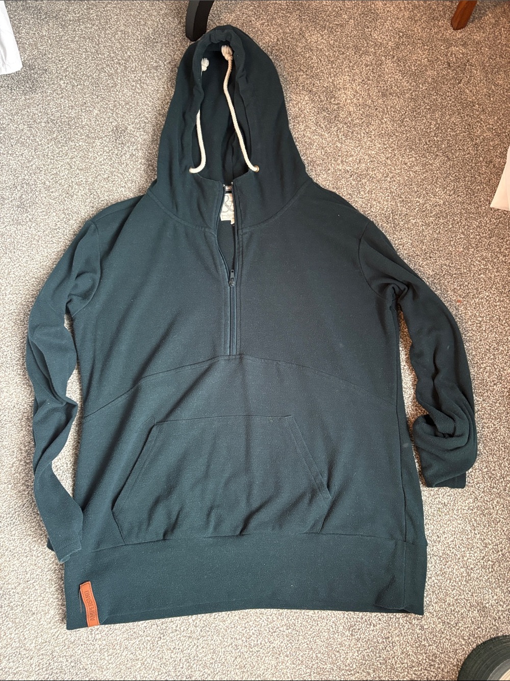 AMPERSAND AVE Half-Zip Hooded Sweater